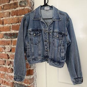 Vintage 90s Carolina Blues Denim Jean Jacket Women's Size M